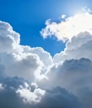  蓝天白云延时摄影1415#横屏 	 