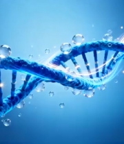  蓝色DNA双螺旋动画1380#横屏 	 