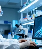  科研人员分析DNA结构1339#横屏 	 