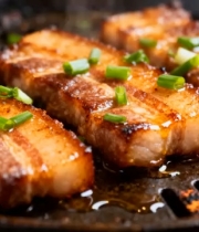  烤五花肉特写镜头1304#横屏 	 