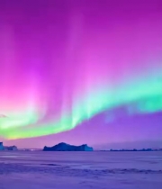  绝美极光舞动夜空1287#横屏 	 