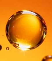  金色油滴悬浮特写1202#横屏 	 