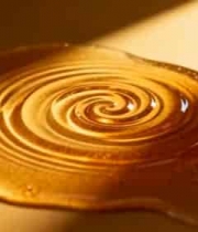  金色液体旋转特写1198#横屏 	 -