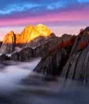  金色山峰云海朝霞1175#横屏 	 