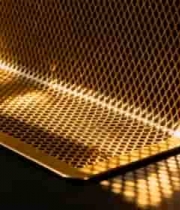  金色金属网光影特写1156#横屏 	 