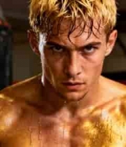  金色肌肉男拳击训练特写1154#横屏 	 