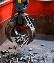 机械爪抓取金属零件1031#横屏 