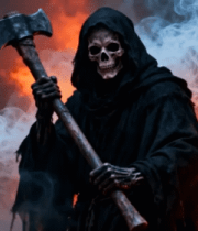 火焰中的骷髅死神1015#横屏 