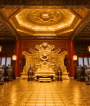 皇宫大殿龙椅内景977#横屏 