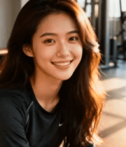 健身房元气少女微笑1081#横屏 