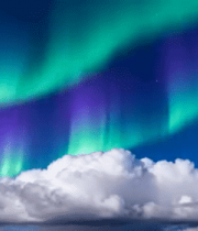 极光舞动于云端之上1039#横屏 