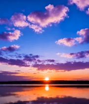 湖面日落晚霞延时949#横屏 