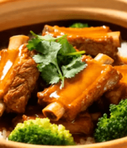 红烧排骨饭美食特写917#横屏 