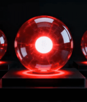 红色发光水晶球展示894#横屏 