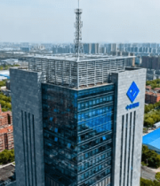 航拍企业总部大楼828#横屏 