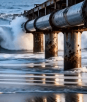 海浪冲击海边管道781#横屏 