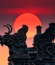 故宫日出龙脊剪影731#横屏 