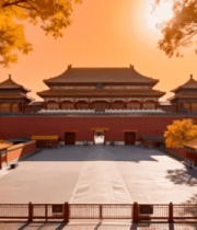 故宫秋景日落延时730#横屏 