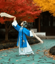 古装女子园林舞袖710#横屏 