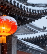 古建雪景红灯笼681#横屏 