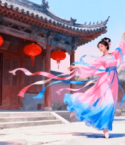 古风女子汉服舞蹈664#横屏 