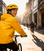 古城骑行的阳光少年644#横屏 