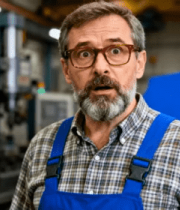 工厂大叔惊讶表情特写581#横屏 