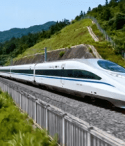 高铁穿行绿色山岭566#横屏 