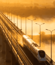 高铁桥上晨光掠影570#横屏 
