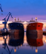 港口黄昏工业景观555#横屏 