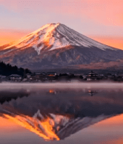 富士山日出日落延时543#横屏 