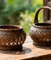 传统竹编手工艺品特写329#横屏 