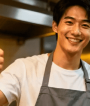 厨师竖大拇指点赞309#横屏 