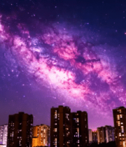 城市夜空与璀璨星河285#横屏 