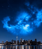 城市夜空星云光效280#横屏 