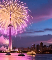 城市夜空烟花秀282#横屏 