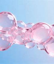 粉蓝渐变透明气泡496#横屏 