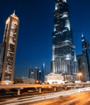 迪拜夜景城市延时394#横屏 