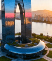 大连星海广场地标日转夜360#横屏 