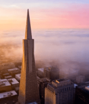 城市日出云海航拍256#横屏 