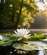 晨曦中的白莲花池220#横屏 