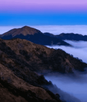 晨雾缭绕的山峦全景201#横屏 