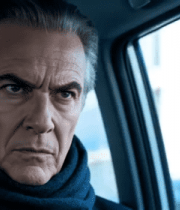 车内沉思的成熟男性158#横屏 