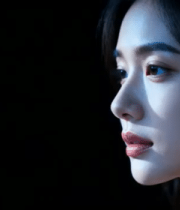 侧颜美女特写镜头142#横屏 