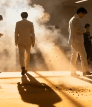 办公室烟雾中的商务交谈42#横屏 