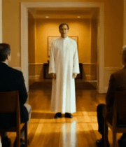 白袍男子接受众人注视29#横屏 