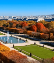 巴黎秋季公园全景18#横屏 