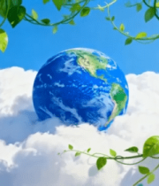 云端地球绿植环绕素材9444#横屏 