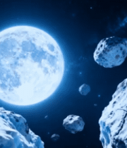 月球与太空陨石场景3671#横屏 