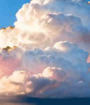 蓝天中巨大积云景观818#横屏 